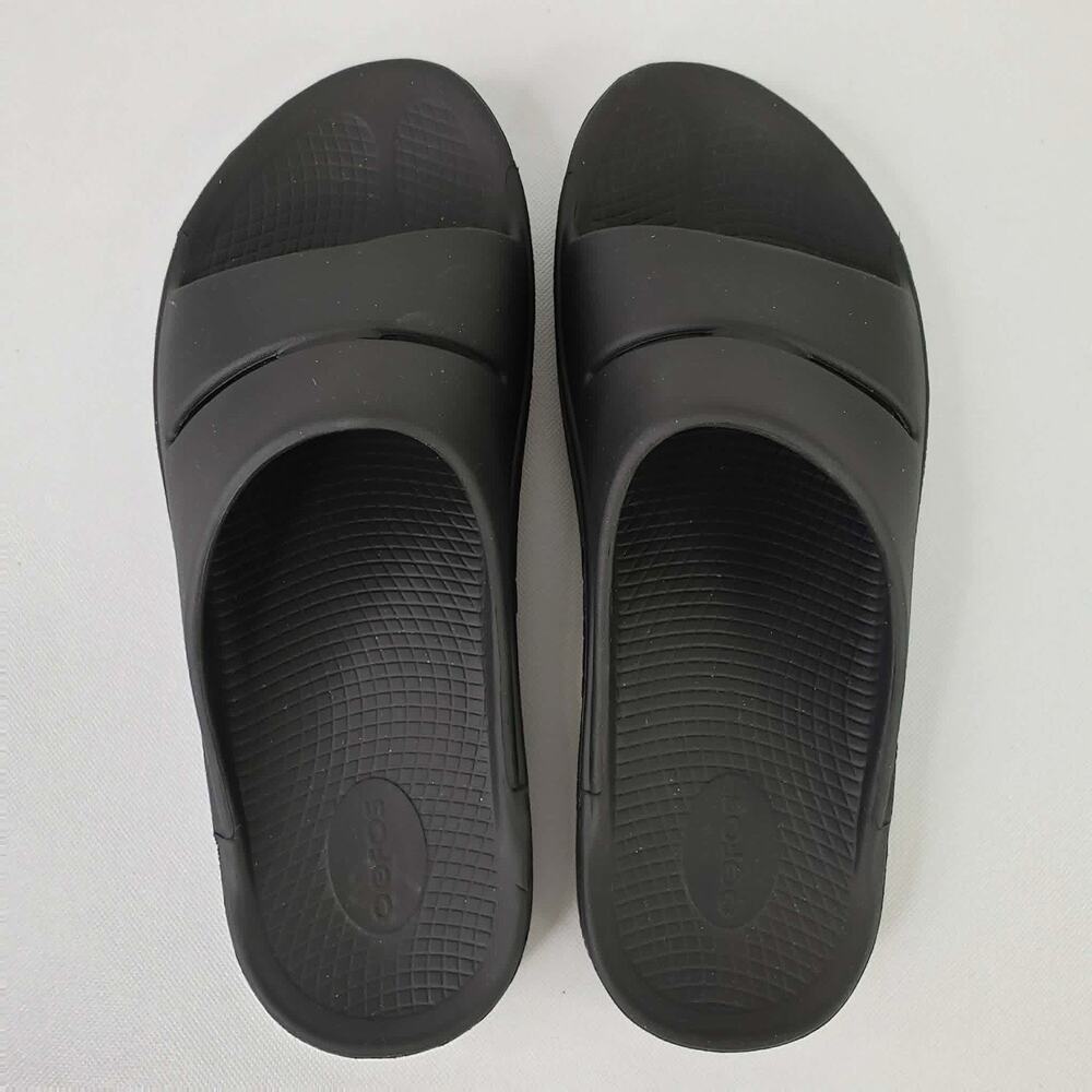 Oofos Ooahh Sandals Slides Black Mens Size 13 Comfort Recovery Shoes - Picture 6 of 9